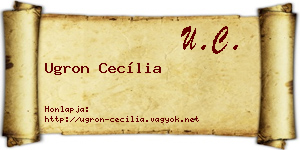 Ugron Cecília névjegykártya